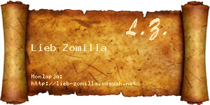 Lieb Zomilla névjegykártya